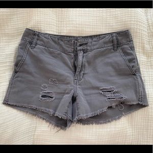 Urban Outfitters BDG distressed grey cut off shorts